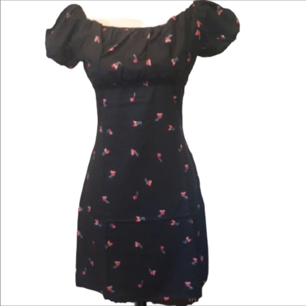 ⚡️ Flash Sale⚡️Black And Red Cherry Dress